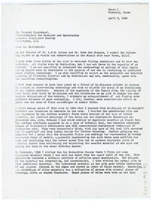 Copy of a letter from Don Crabtree Leonard Carmichael