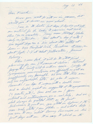 Handwritten letter from Ruth Dee Simpson to Don Crabtree