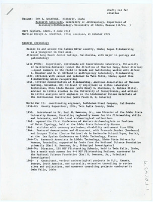 Resume Draft for Donald Crabtree