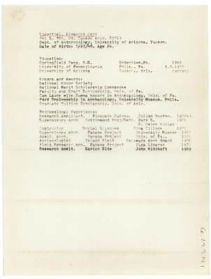 Vita for Elenor Jane Rosenthal