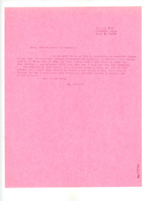 Letter from Don Crabtree to Francois Bordes