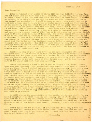 Letter from Don Crabtree to Francois Bordes