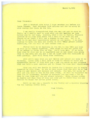 Letter from Don Crabtree to Francois Bordes
