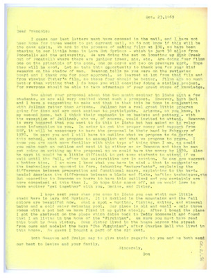 Letter from Don Crabtree to Francois Bordes