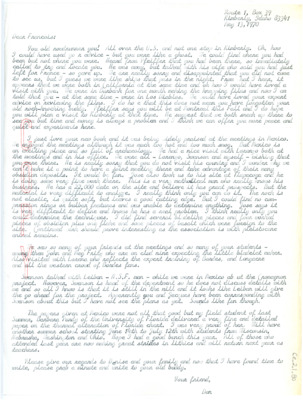 Letter from Don Crabtree to Francois Bordes