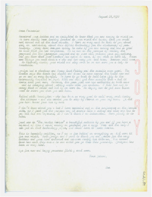 Letter from Don Crabtree to Francois Bordes