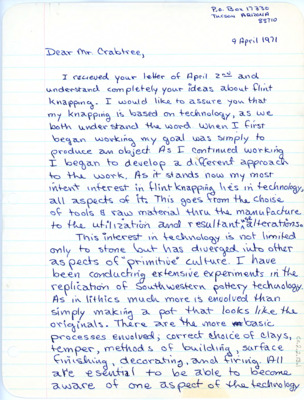 Letter from Bruce Bradley to Don Crabtree