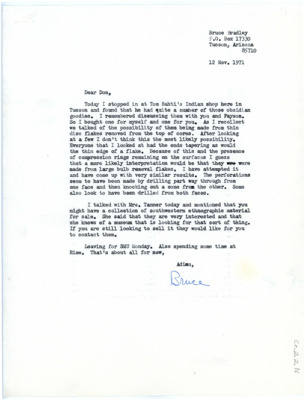 Letter from Bruce Bradley to Don Crabtree