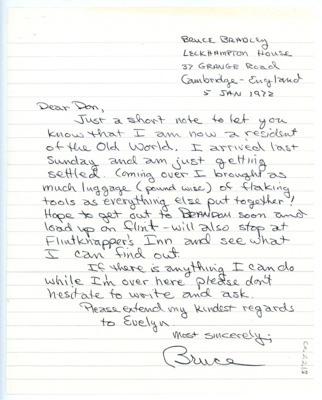 Letter from Bruce Bradley to Don Crabtree