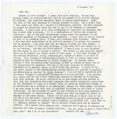 Letter from Bruce Bradley to Don Crabtree
