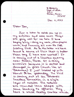 Letter from Bruce Bradley to Don Crabtree