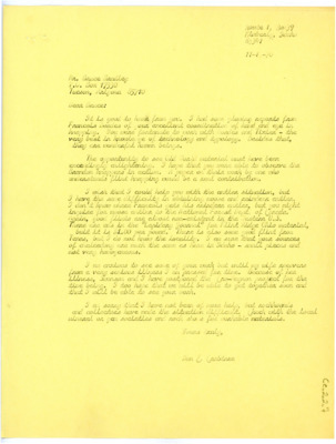 Letter from Don Crabtree to Bruce Bradley