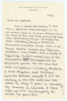 Letter from Bruce Bradley to Don Crabtree