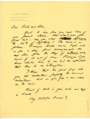 Letter from Evelyn Crabtree to Alan Bryan and Ruth Bryan