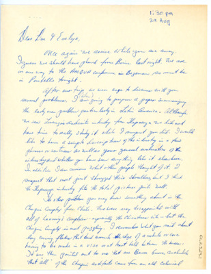 Letter from Alan and Ruth Bryan to Don and Evelyn Crabtree