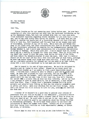 Letter from Alan Bryan to Don Crabtree