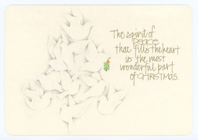 Christmas card from Bob and Jackie Caywood to Don Crabtree