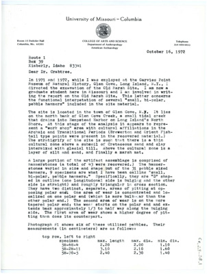 Letter from Stephen A Chomko to Don Crabtree