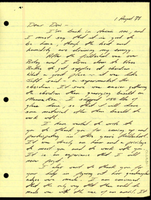 Letter from Paul Cleghorn to Don Crabtree