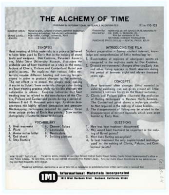 Guide for the film "The Alchemy of Time"