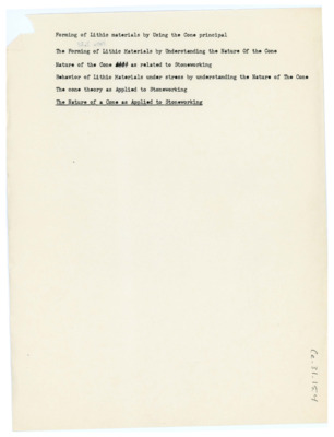 List of paper titles related to the cone principal