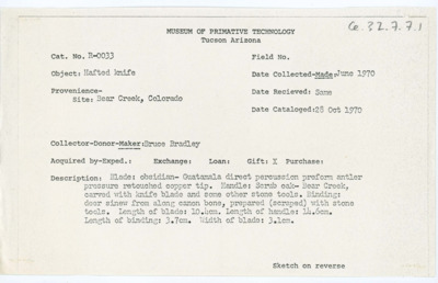 Record of donation from Bruce Bradley