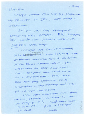Letter from Errett Callahan to Donald Crabtree