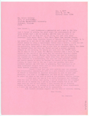 Letter from Donald Crabtree to Errett Callahan