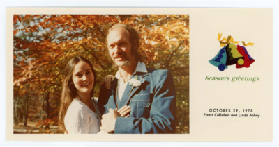 Greetings card from Errett Callahan and Linda Abbey