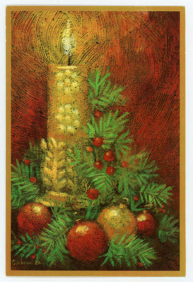 Holiday card to Donald Crabtree from Phyllis and Richard Daugherty