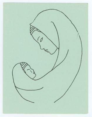 Holiday card to Donald and Evelyn Crabtree from Gerald R. Desmond