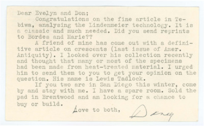 Postcard from Emma Lou Davis to Evelyn and Donald Crabtree