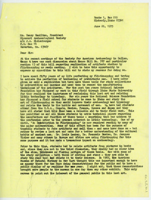 Letter against House Bill 787