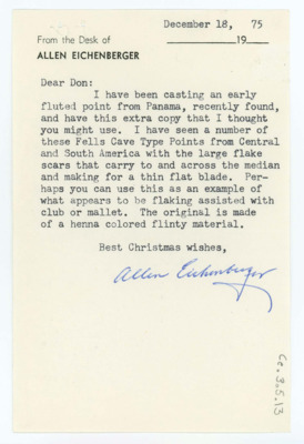 Note to Donald Crabtree
