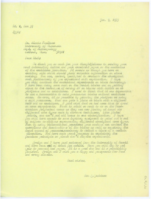 Letter between Donald Crabtree and Alaric Faulkner