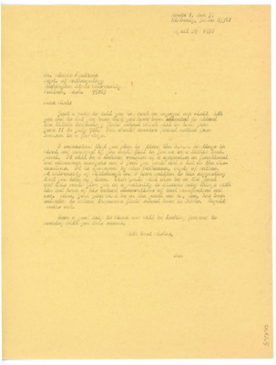 Letter between Donald Crabtree and Alaric Faulkner