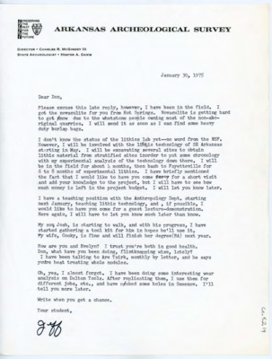Letter from Jeff Flenniken to Donald Crabtree