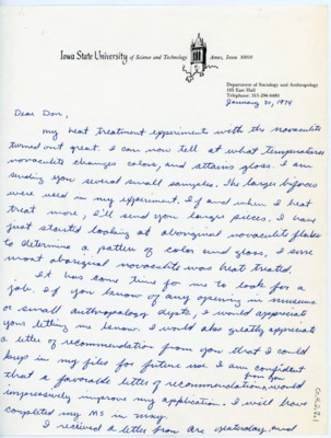 Letter from Jeff Flenniken to Donald Crabtree