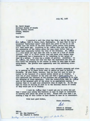 Letter from Robert Greengo to David Sanger