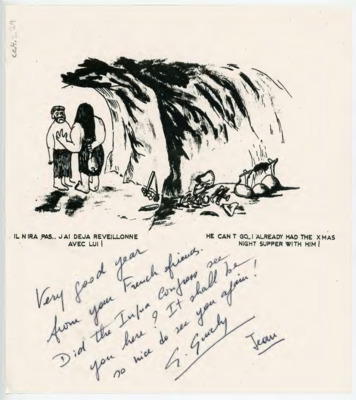 Card from G. Guichard and J. Guichard to Donald and Evelyn Crabtree