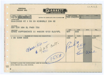Freight Bill