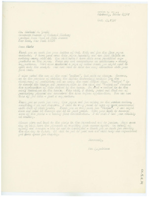 Letter from Donald Crabtree to Richard Gould
