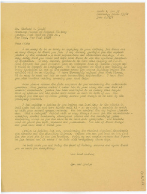 Letter from Donald Crabtree to Richard Gould