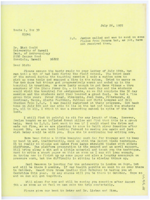 Letter from Donald Crabtree to Richard Gould