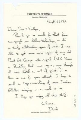 Letter from Richard Gould to Donald and Evelyn Crabtree