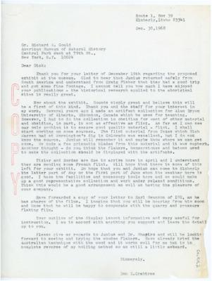 Letter from Donald Crabtree to Richard Gould