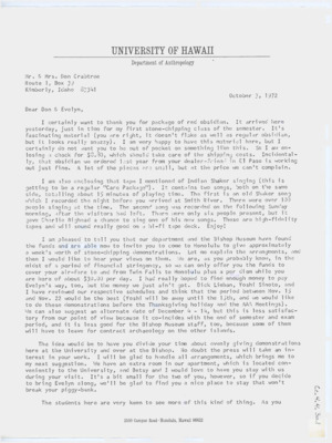 Letter from Richard Gould to Donald and Evelyn Crabtree