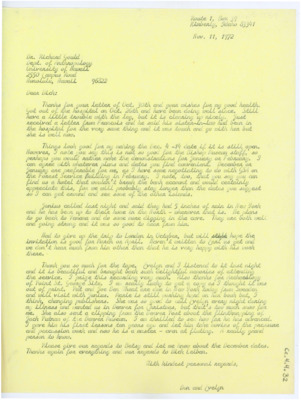 Letter from Donald Crabtree to Richard Gould