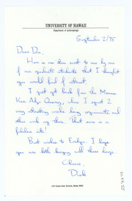 Letter from Richard Gould to Donald Crabtree