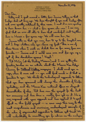 Letter from Richard Gould to Donald Crabtree